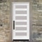 Codel Doors 36" x 96" Primed White Contemporary Flush-Glazed Exterior Fiberglass Door 3080LHISPSF20F6LS491610BB - alternate 3
